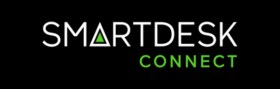The SmartDesk Connect logo will appear on your monitors once you plug your machine into an outlet